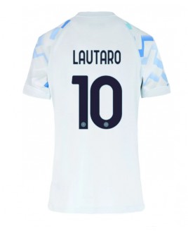 Günstige Inter Milan Lautaro Martinez #10 Auswärtstrikot Damen 2025-26 Kurzarm